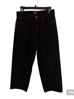 Lee Men's Black Corduroy Straight-Leg Pants Size W28 L31